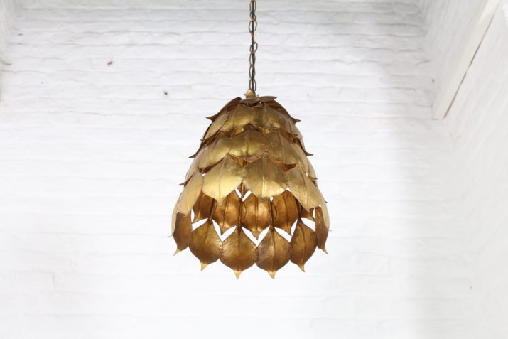 Hanglamp met gouden bladeren Hans Kögl