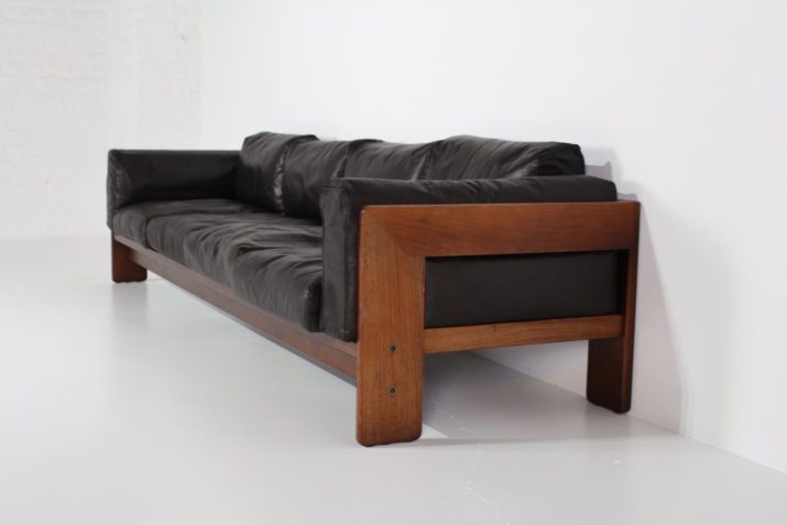 Bastiano" leather sofa 4 seats Tobia Scarpa & Gavina