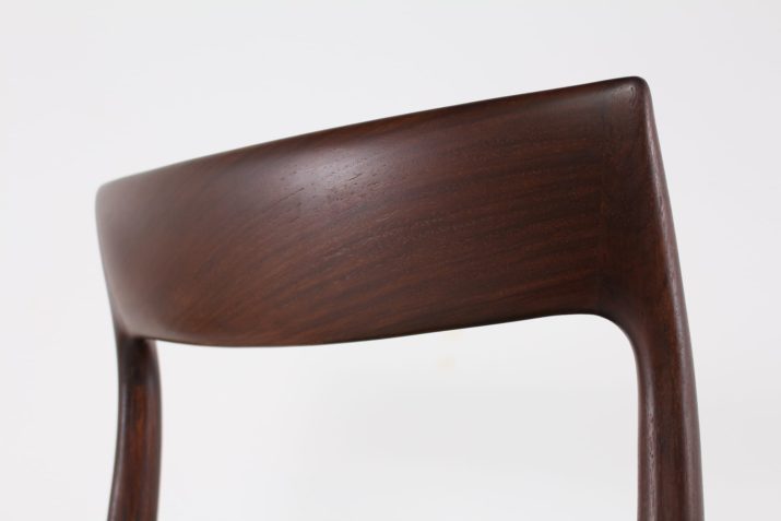 Niels Otto Møller chairs models 77 & 57, rosewood.