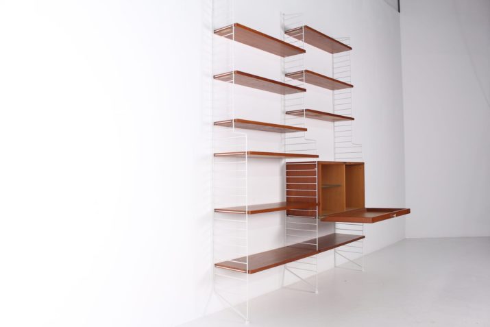 Large modular wall shelf STRING SWEDEN