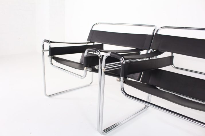 Paar fauteuils in de stijl van Wassily