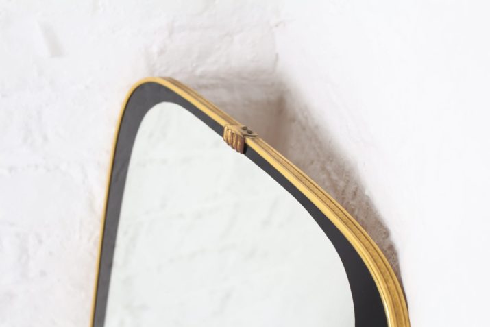 miroir forme libre noir dorélampe champignon peill putzler pointuIMG 6271