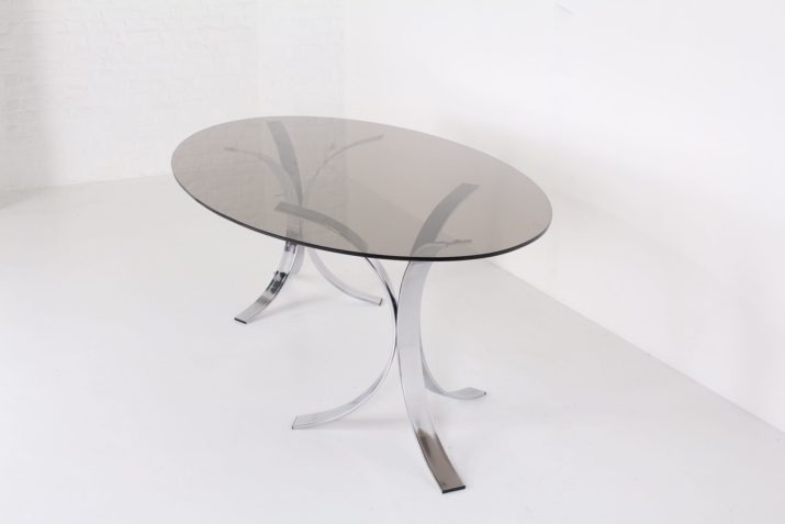 Oval console table Borsani style, 1970s