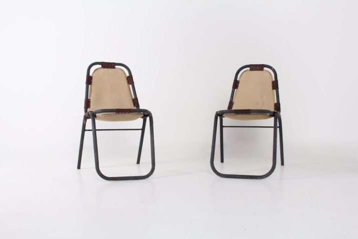 2 chairs Charlotte Perriand style