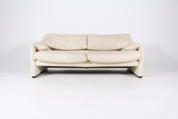 Maralunga leather sofa, Vico Magistretti & Cassina