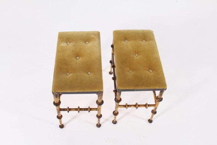 Pair of stools René Drouet style