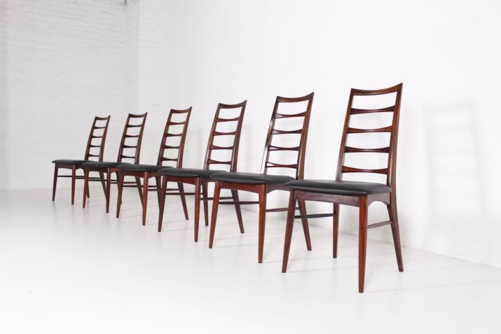6 Niels Kofoed rosewood chairs