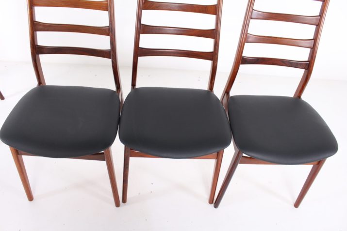 6 Scandinavian rosewood chairs
