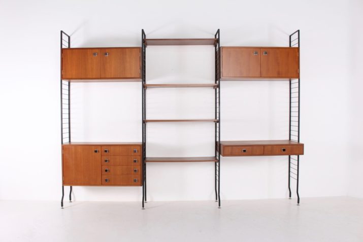 Modernist modular wall shelf