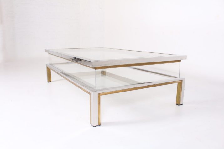Coffee table and display case Maison Jansen