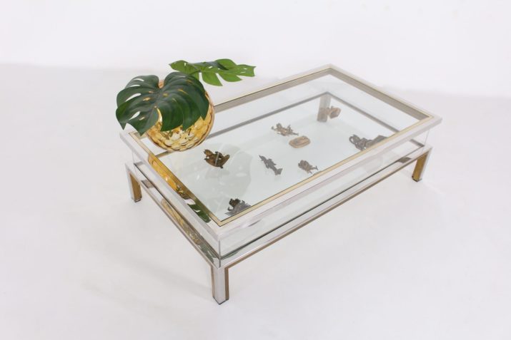 Coffee table and display case Maison Jansen