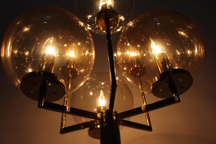 Solid brass floor lamp Hollywood Regency