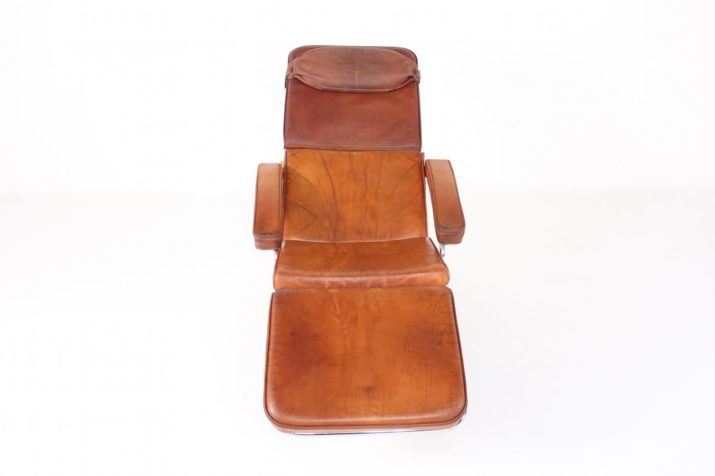 Cognac leather rocking chair