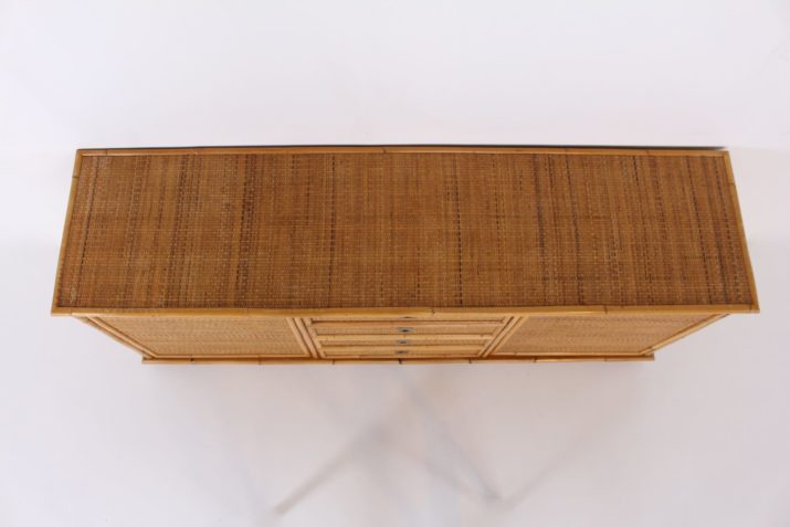 Bamboo Rattan Sideboard McGuire style