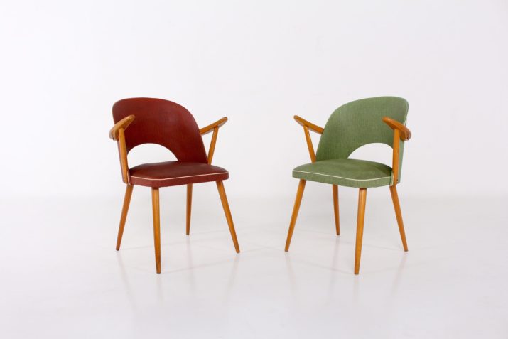 Pair of "barrel" chairs
