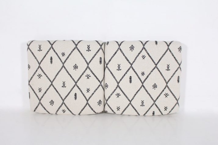 Pair of Beech Armchairs Cushion Moroccan Fabric 2IMG 4579