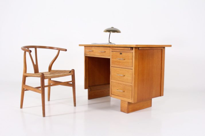 Small French Desk Blond OakIMG 6254