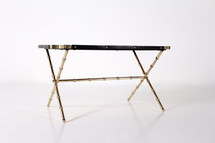 Jacques Adnet, salontafel in bamboestijl.