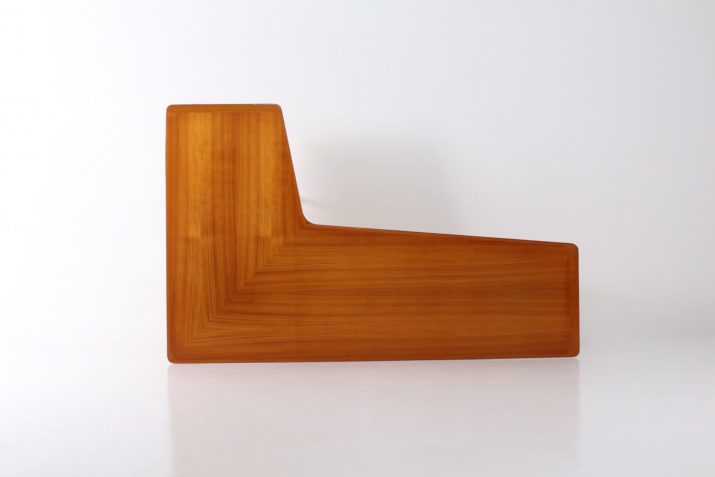 Scandinavian coffee table Boomerang in rosewood