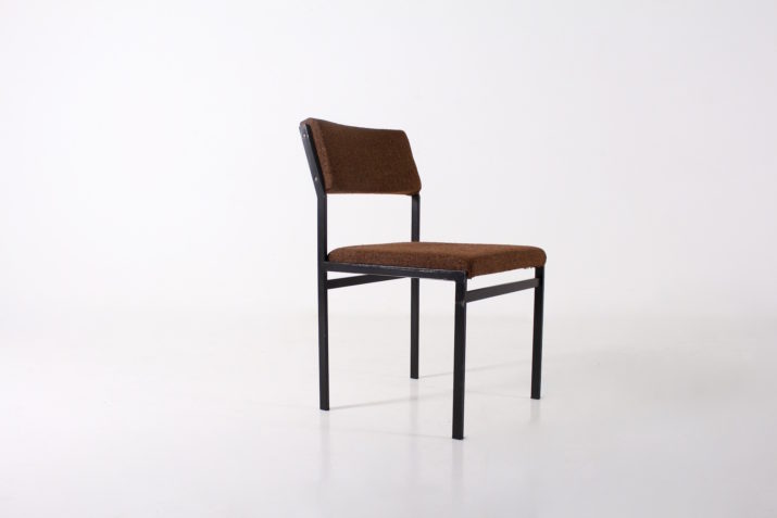 6 Braakman Pastoe Chairs Wool MetalIMG 9201