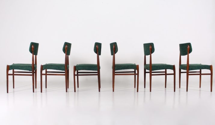 6 Deense palissander stoelen.