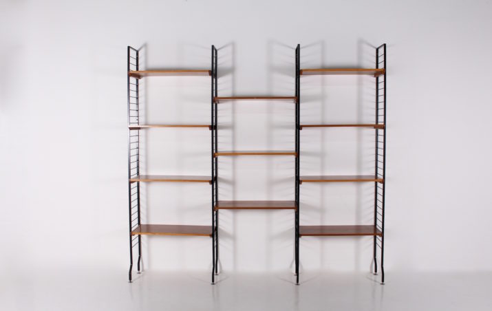 Modernist modular wall bookshelf.