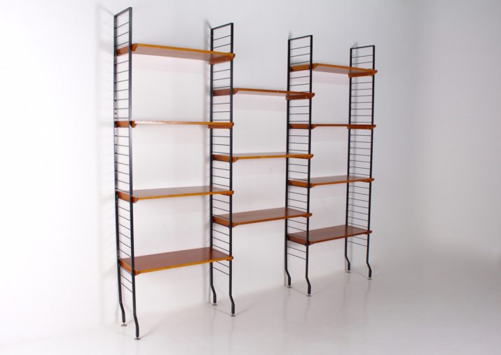 Modernist modular wall bookshelf.
