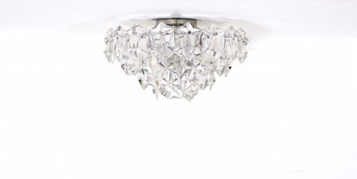 OTT 3000" Brutalist crystal ceiling light