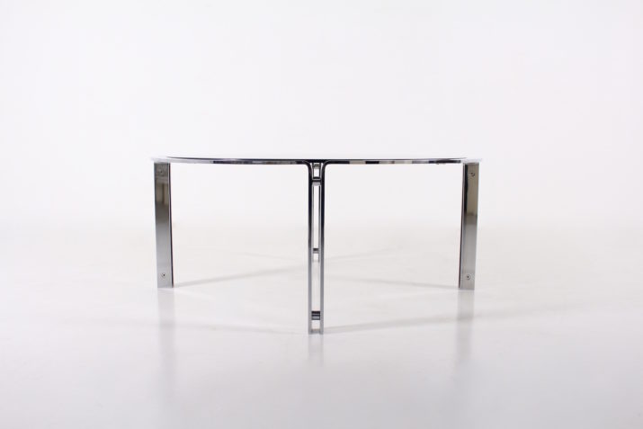 Round Coffee Table Chrome Smoked GlassIMG 0384