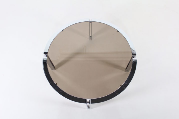 Round Coffee Table Chrome Smoked GlassIMG 0395