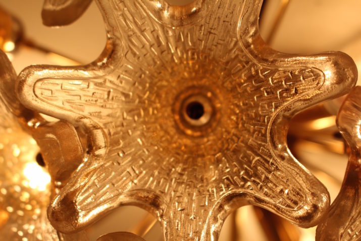 Paolo Venini Murano 'flowerball' sputnik plafondlamp