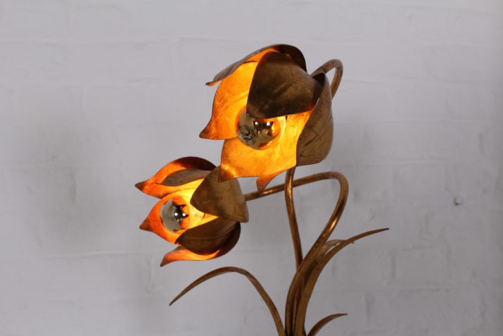 Lampe Tulipe Métal DoréIMG 7049