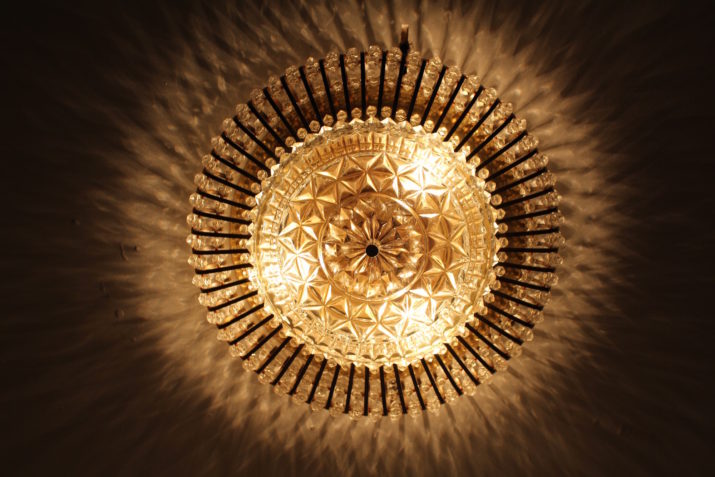Ceiling lamp 'strass' in brass