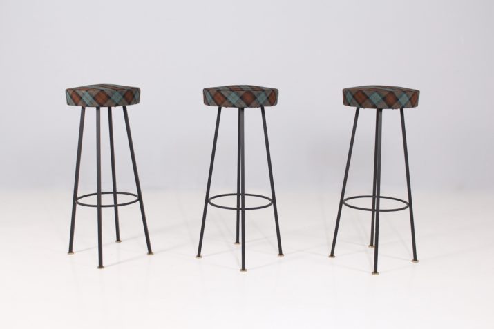 3 bar stools 1950s
