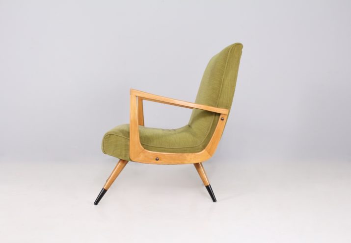 IMG 8095green velvet Italian armchair