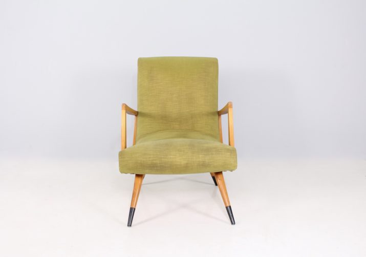 IMG 8097green velvet Italian armchair