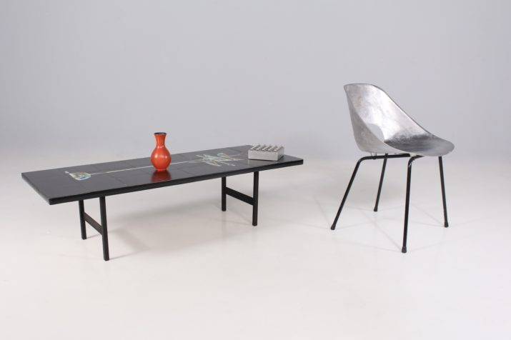 Rectangular Coffee Table Ceramic Metal BlackIMG 8955