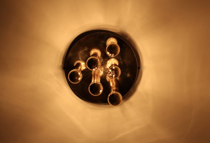 Brass ceiling light Sciolari & Boulanger