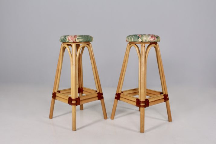 Bamboo bar & stools.