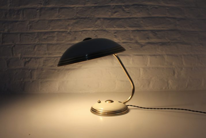 Brass table lamp 1950