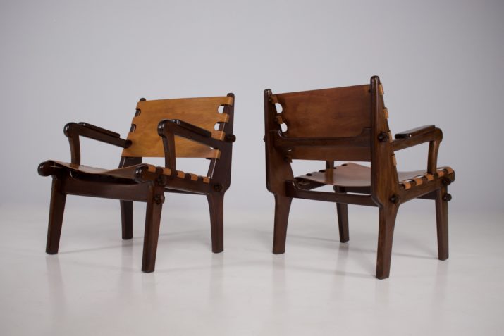 Angel Pazmino: Pair of leather armchairs