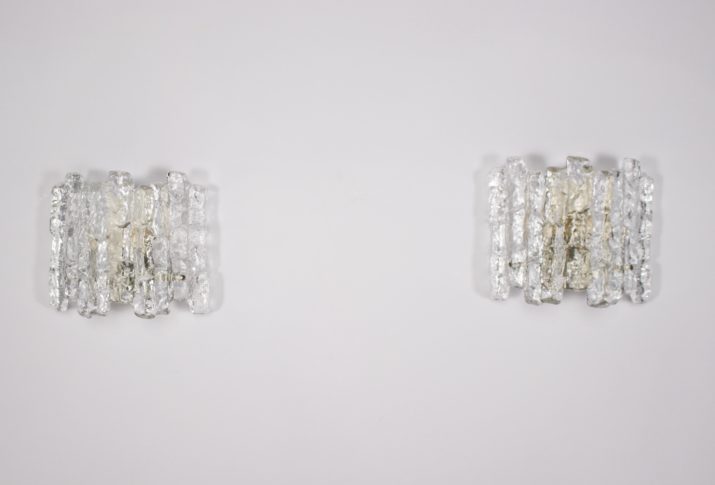 Pair of "Ice Glass" sconces