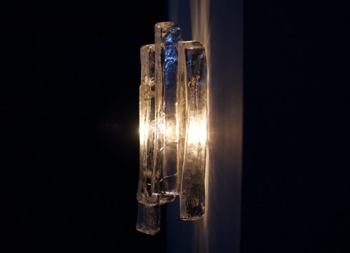 Paar "Ice Glass" wandlampen Kalmar