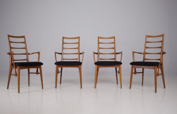 4 fauteuils "Lis" Niels Koefoeds