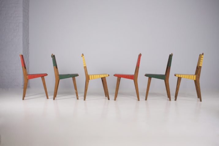 Jens Risom & Knoll: 6 stoelen "666 wsp