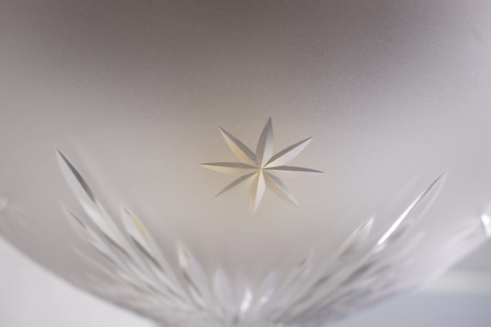Napoleon III ceiling light in Val Saint-Lambert crystal