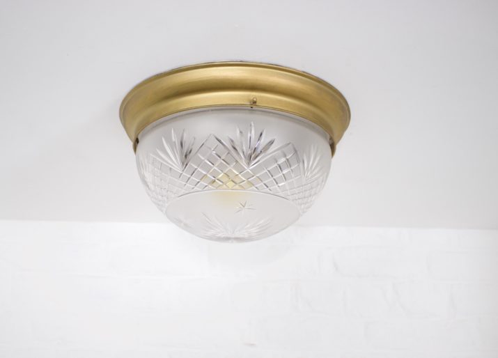 Val Saint-Lambert crystal ceiling lamp, Napoleon III style
