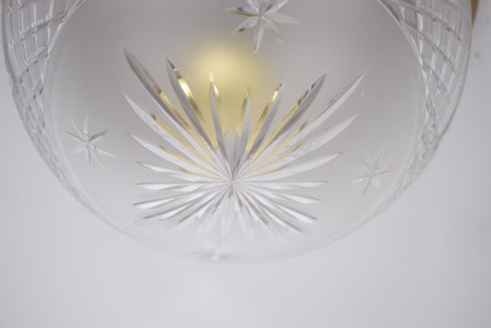 Val Saint-Lambert crystal ceiling lamp, Napoleon III style