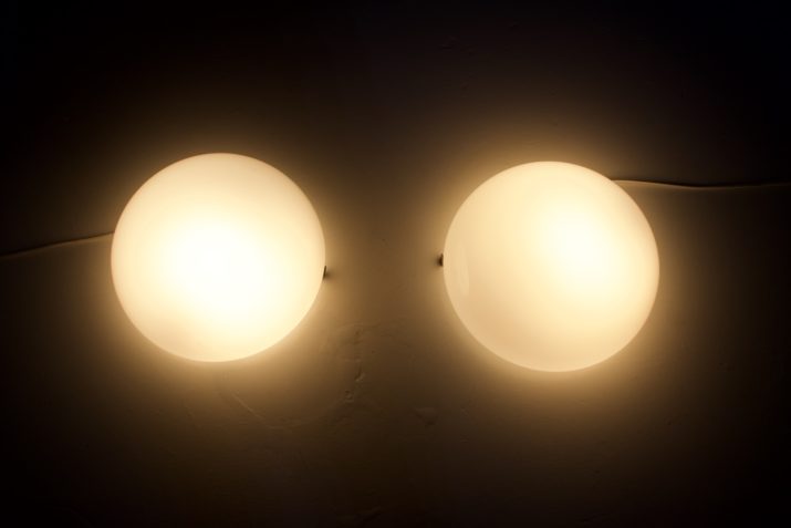 Bauhaus ceiling lights in opaline