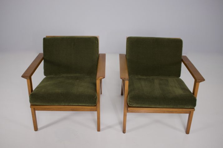 Paar fauteuils met armleuningen 1950.